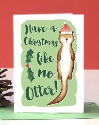 'Like no otter' Funny christmas Card