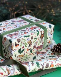 Woodland Animals Christmas wrapping paper