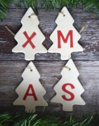 Alphabet Christmas Tree Decorations