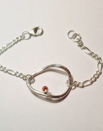 Wave bracelet with citrine gemstone