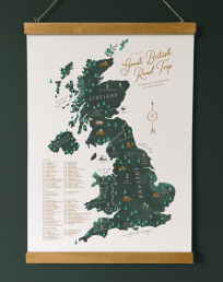 Great British Road Trip Checklist Map