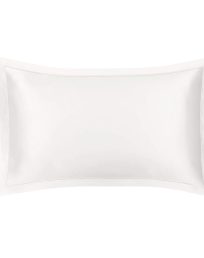 Pure Silk Oxford Pillowcase | 25 Momme | Ivory w/ Piping