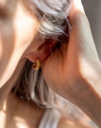 Bibi Ridge Hoop Earrings