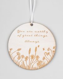 'You Are Worthy' Affirmation Decoration