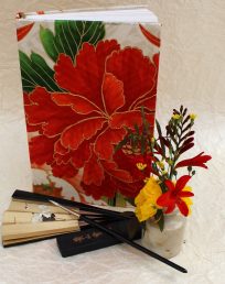 Journal with vintage silk kimono fabric cover