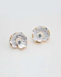 Sculptural Swirl Earrings with London Blue Topaz and Vermeil