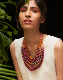 Upcycled Sari Necklace - Multicoloured